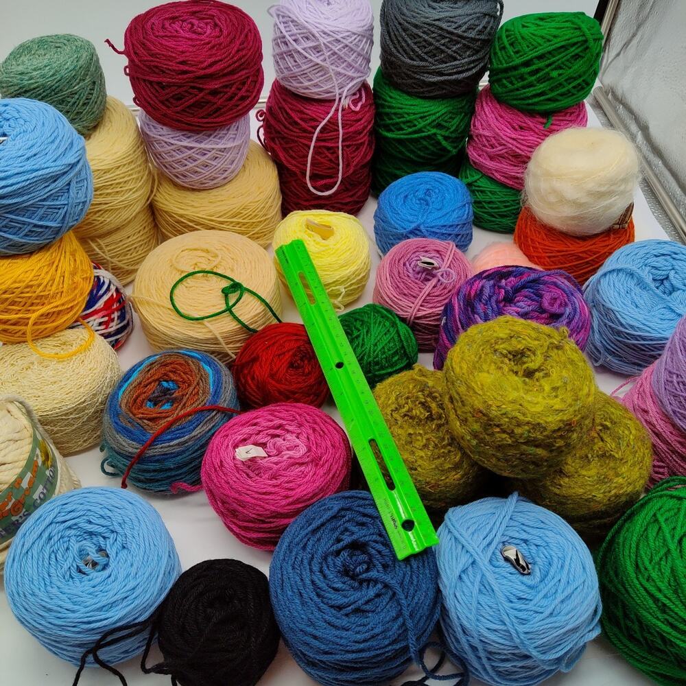 43X Mixed Lion Brand Caron Cakes Yarn Lot Multicolor Wool Acrylic Skeins Balls - Picture 11 of 11